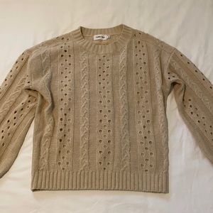 Tan, cable-knit sweater from Shopbop